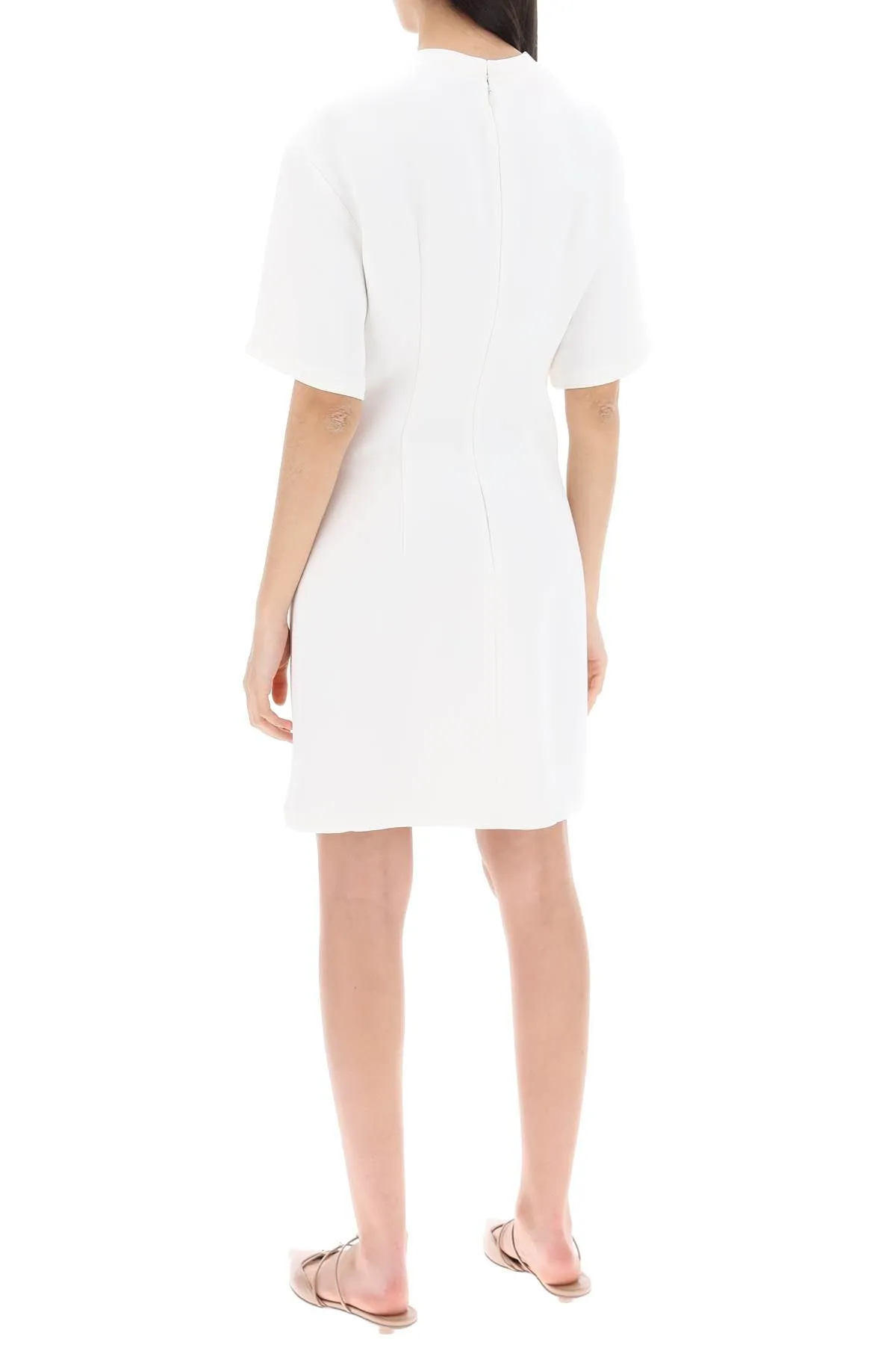 "structured couture mini dress in