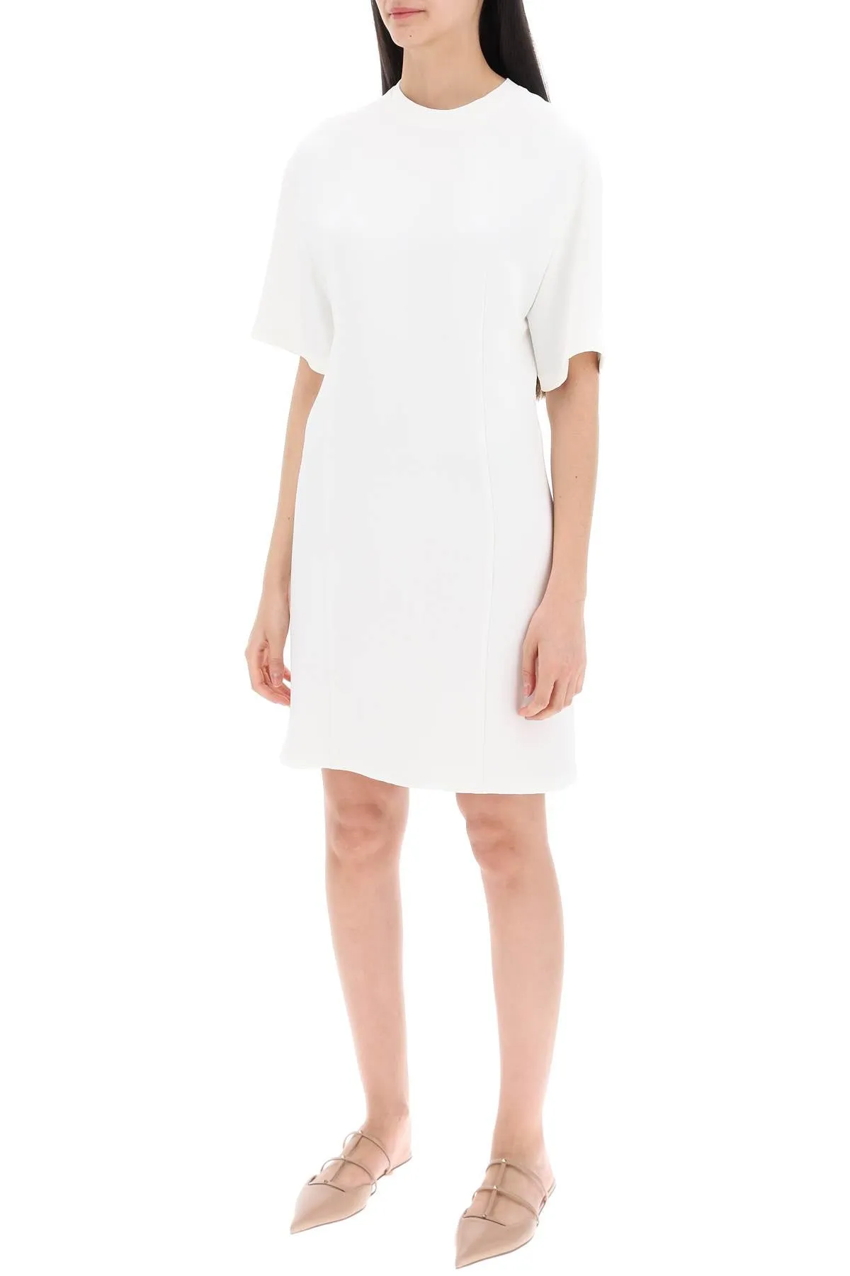 "structured couture mini dress in