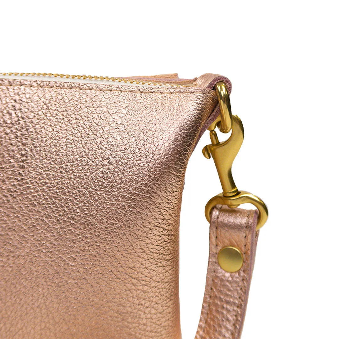 ROSE-GOLD ENVELOPE CROSSBODY