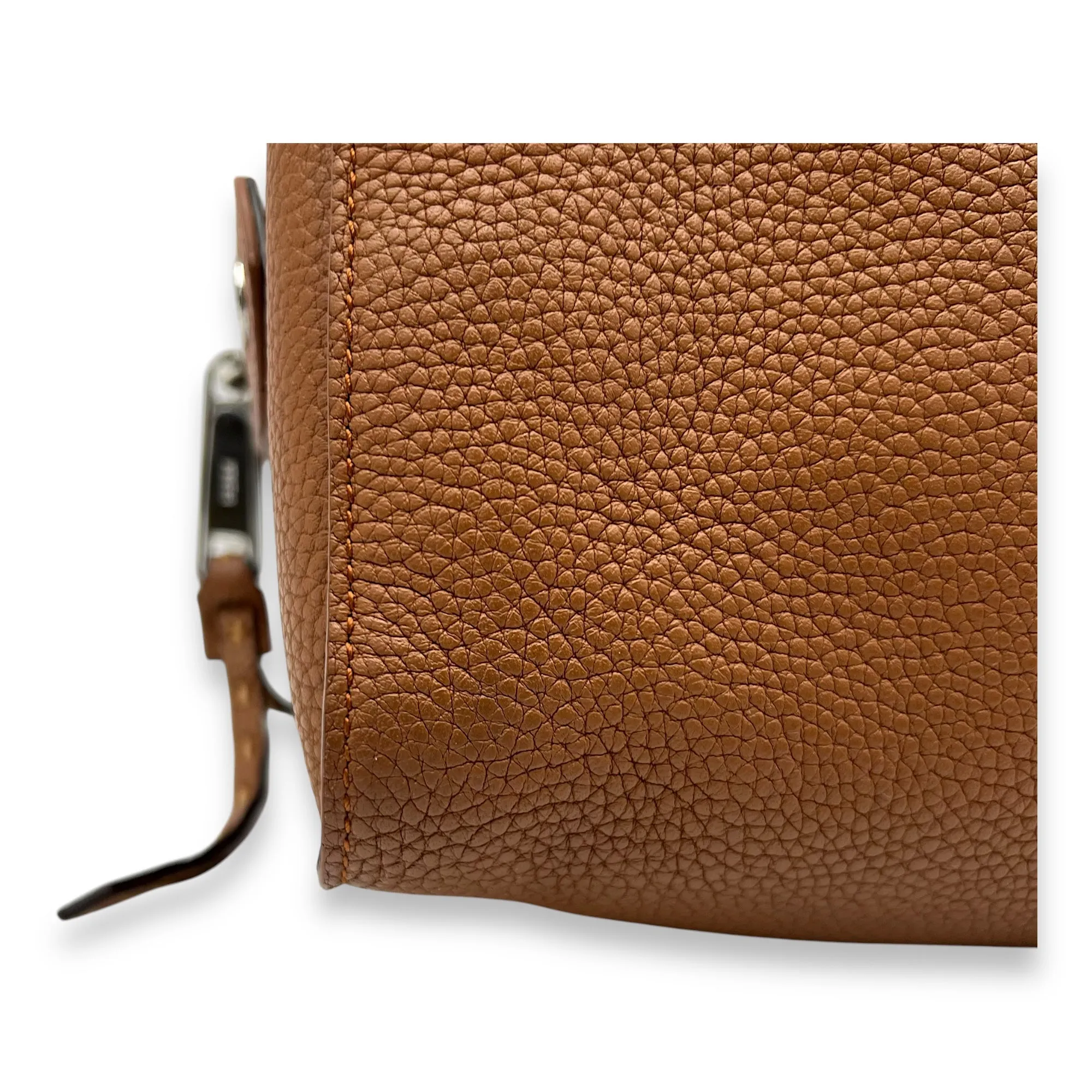 Selleria Crossbody Bag Brown in Calfskin, Silver hardware