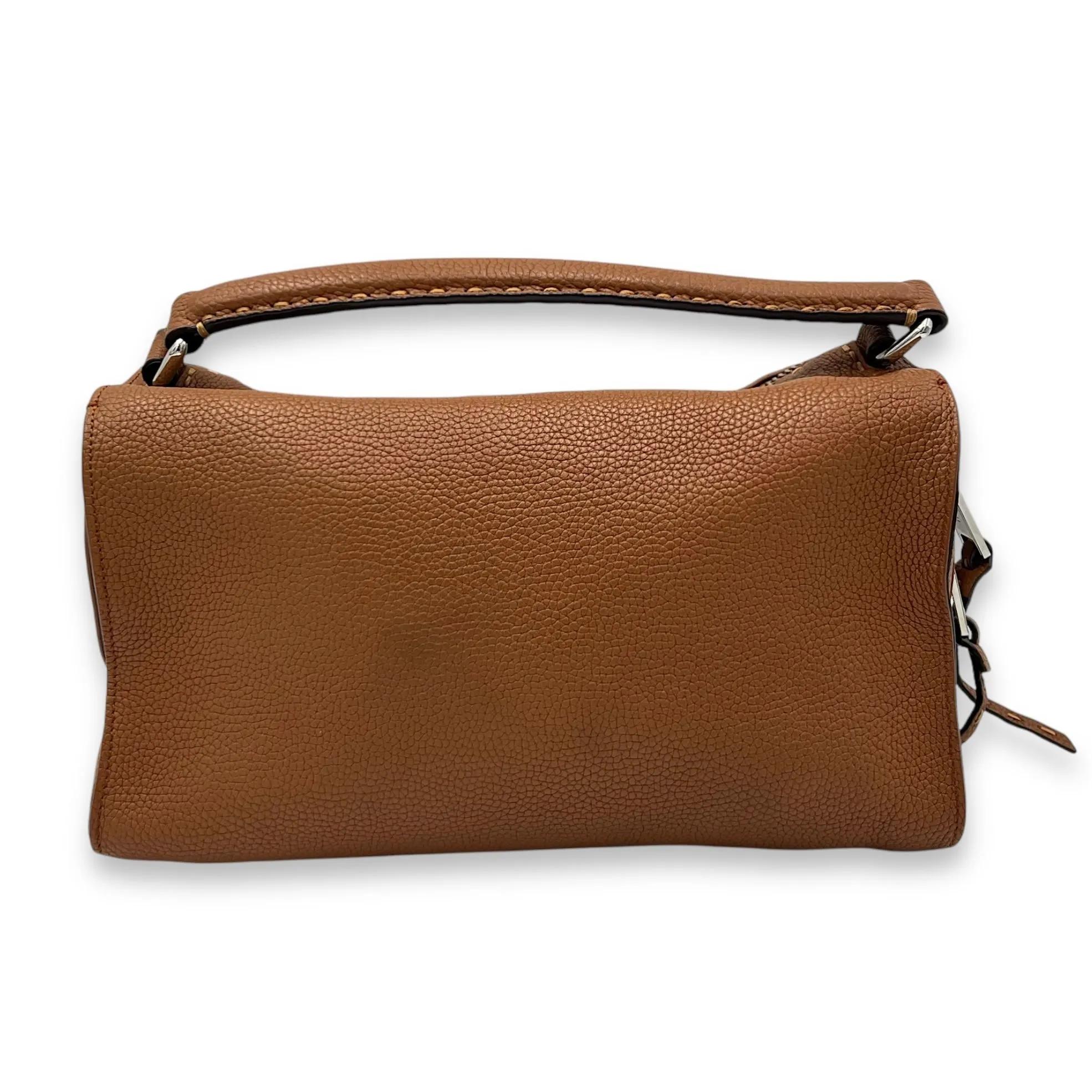 Selleria Crossbody Bag Brown in Calfskin, Silver hardware