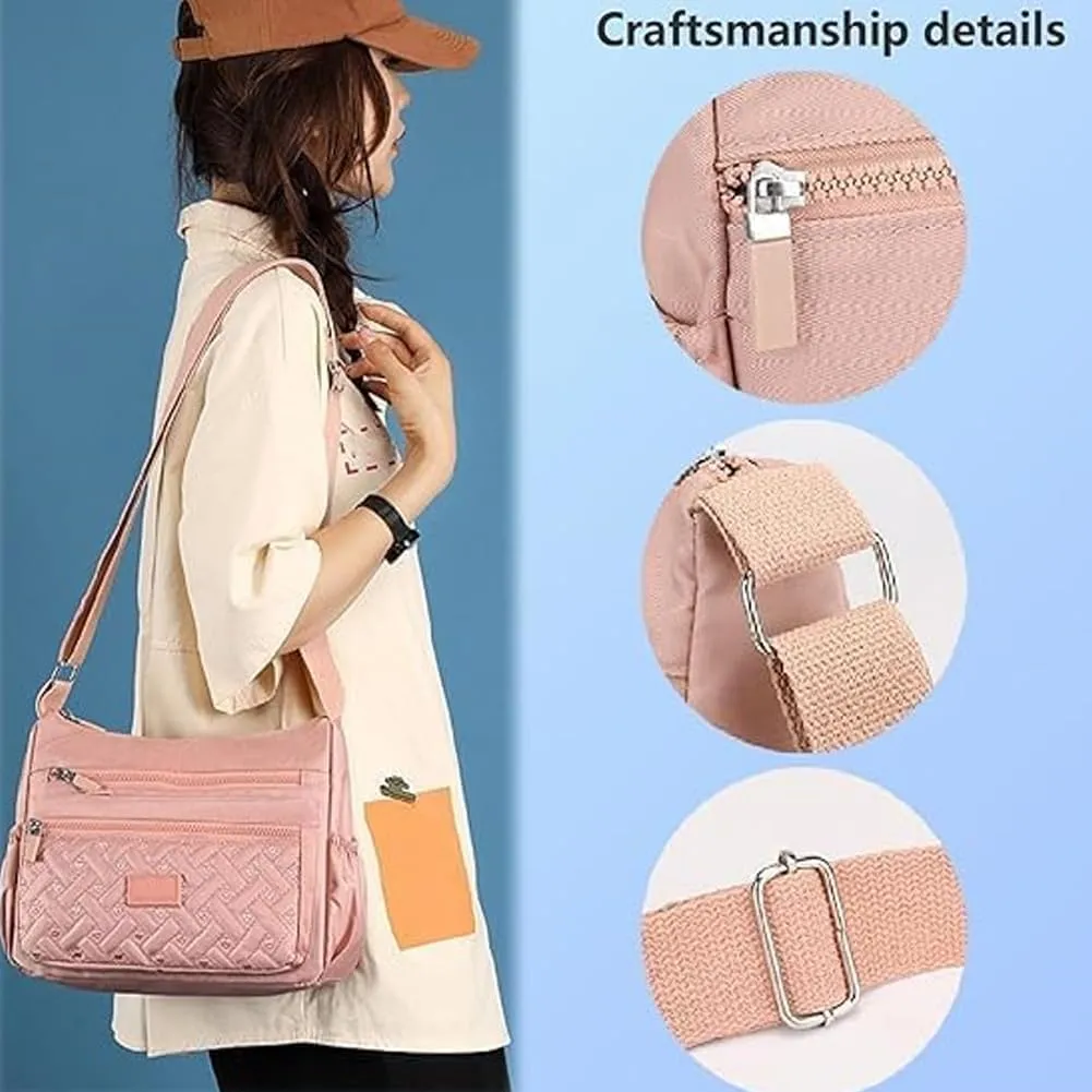 Separately Classic Luxury Crossbody Bag, 2025 New Womens Multi Pocket Large Capacity Nylon Shoulder Messenger Bags