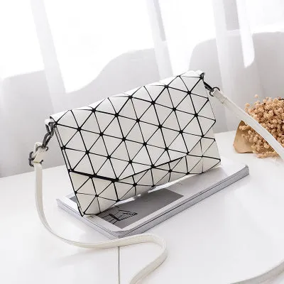 Small solid plaid geometric  clutch  handbag