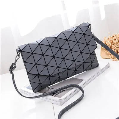 Small solid plaid geometric  clutch  handbag