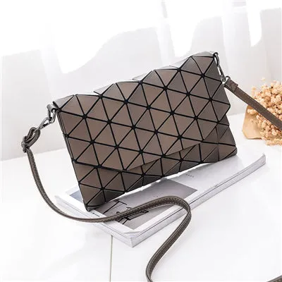 Small solid plaid geometric  clutch  handbag