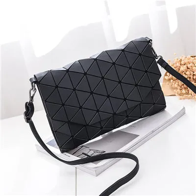 Small solid plaid geometric  clutch  handbag