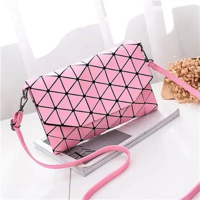 Small solid plaid geometric  clutch  handbag
