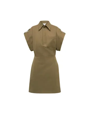 Structured Cotton Mini Dress