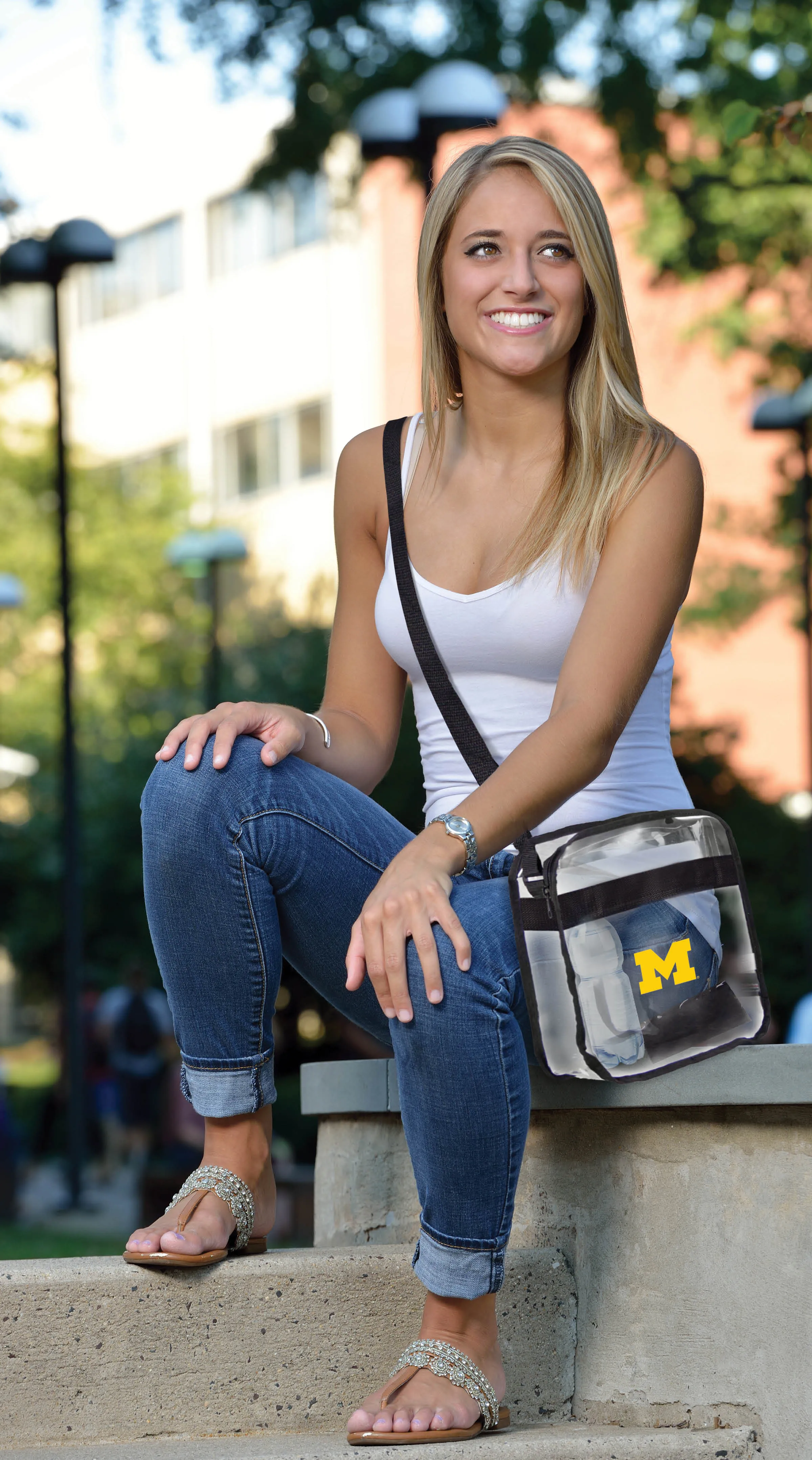 University of Michigan Clear Carryall Crossbody