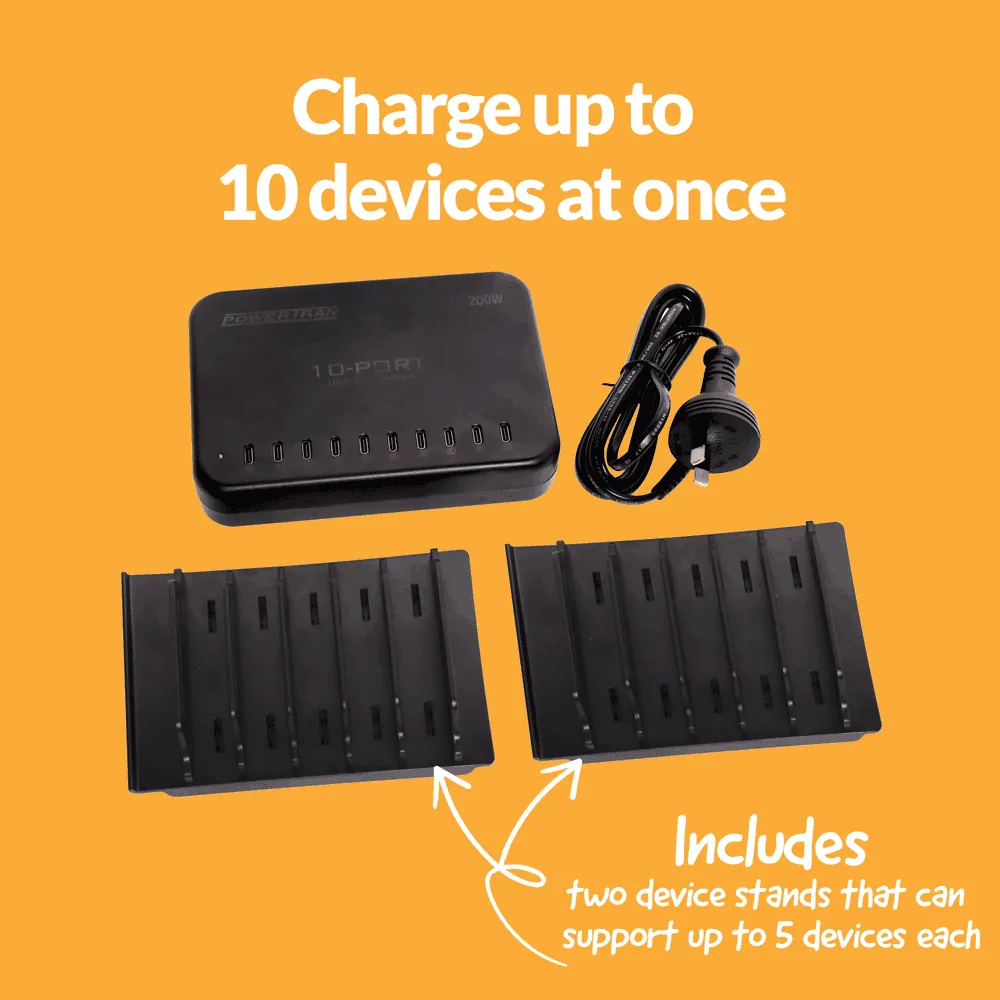USB Type-C Charging Station 10 Port 200W M8882B