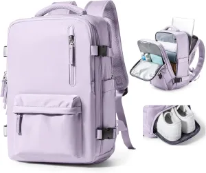 VGCUB Large Travel Backpack Bag for Women Men,Carry on Backpack,17 Inch Laptop Business Work Waterproof Backpack with Laptop Compartment,Person Item Flight Approved,Mochila de Viaje,Purple